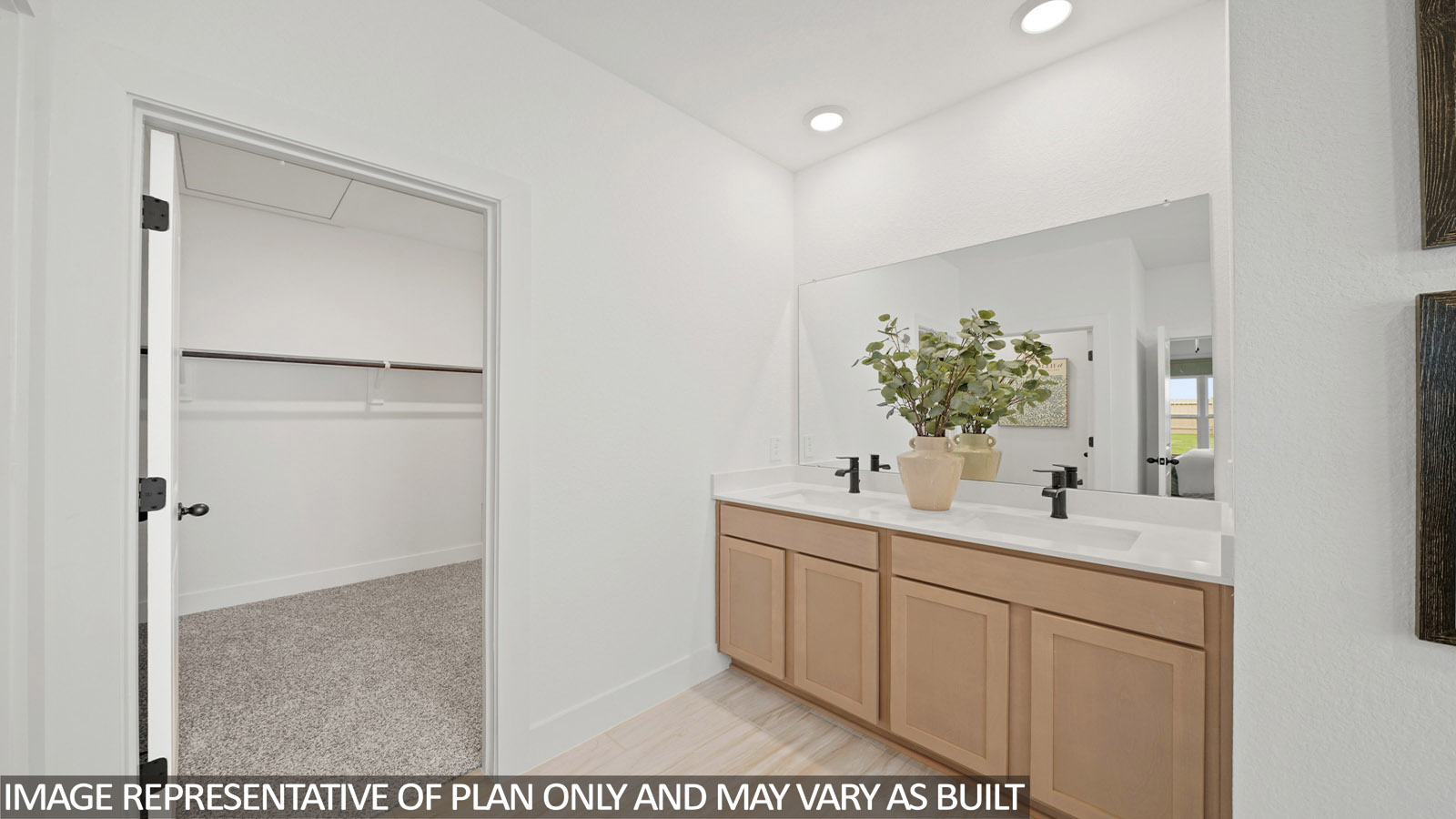 Primary bathroom with double sinks
