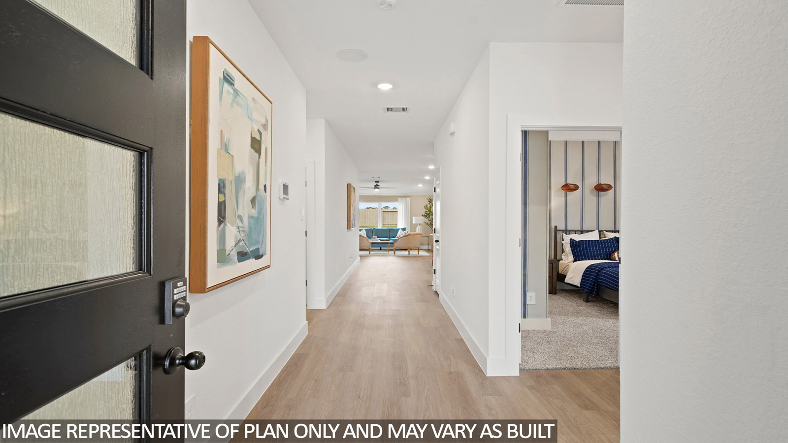 Entry hallway with vinyl flooring