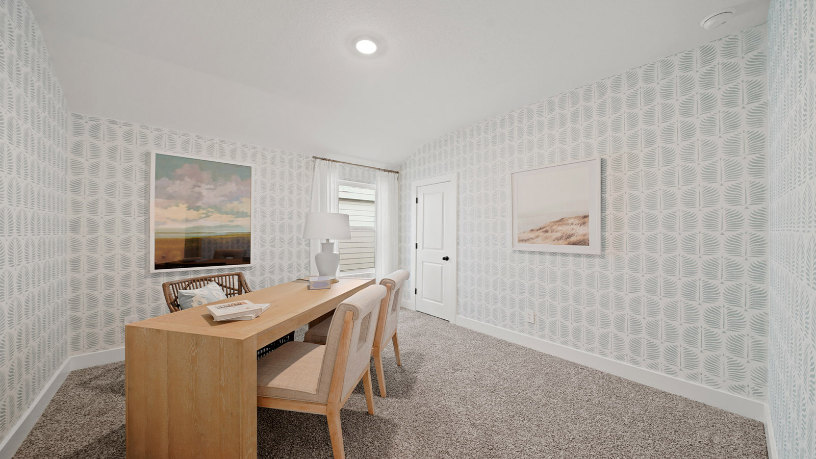 Study with vinyl flooring