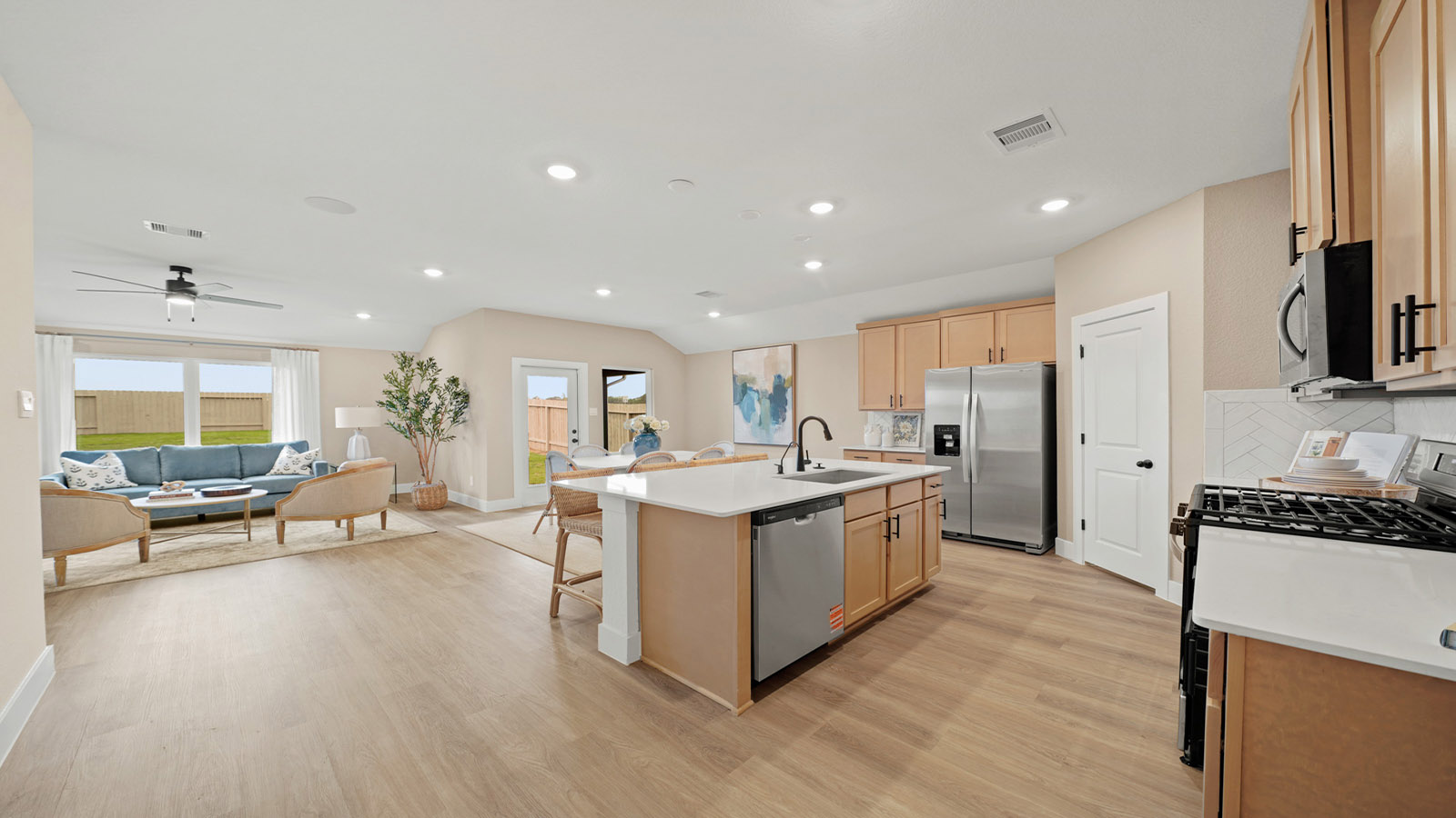 Kitchen with an island