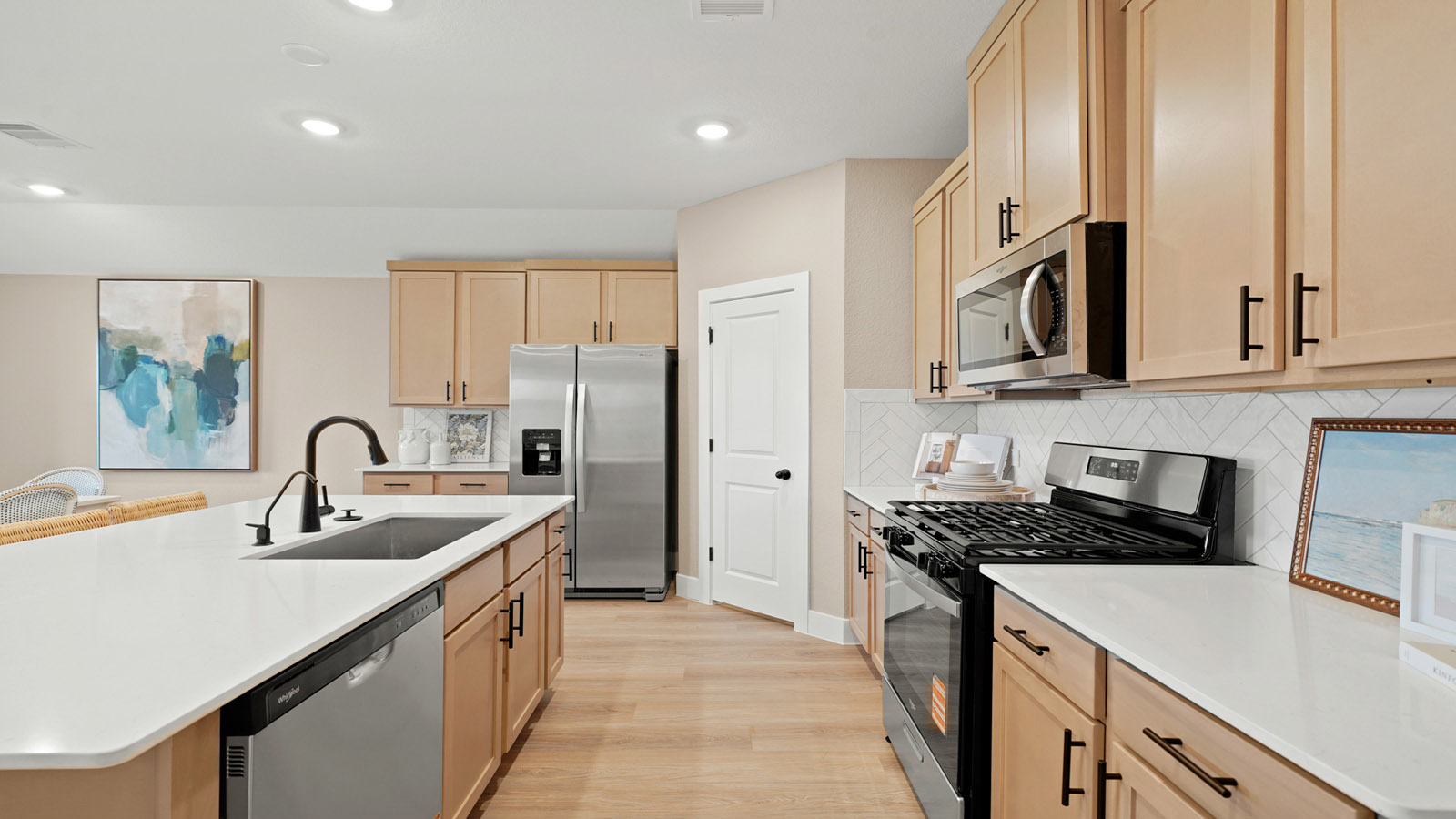 Kitchen with an island