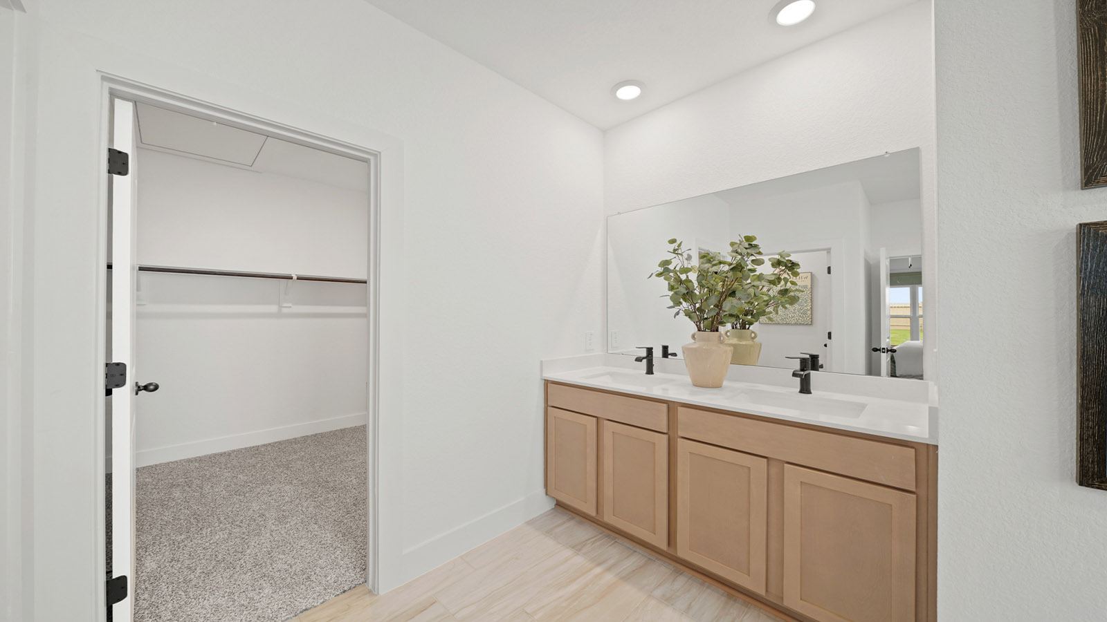Primary bathroom with double sinks