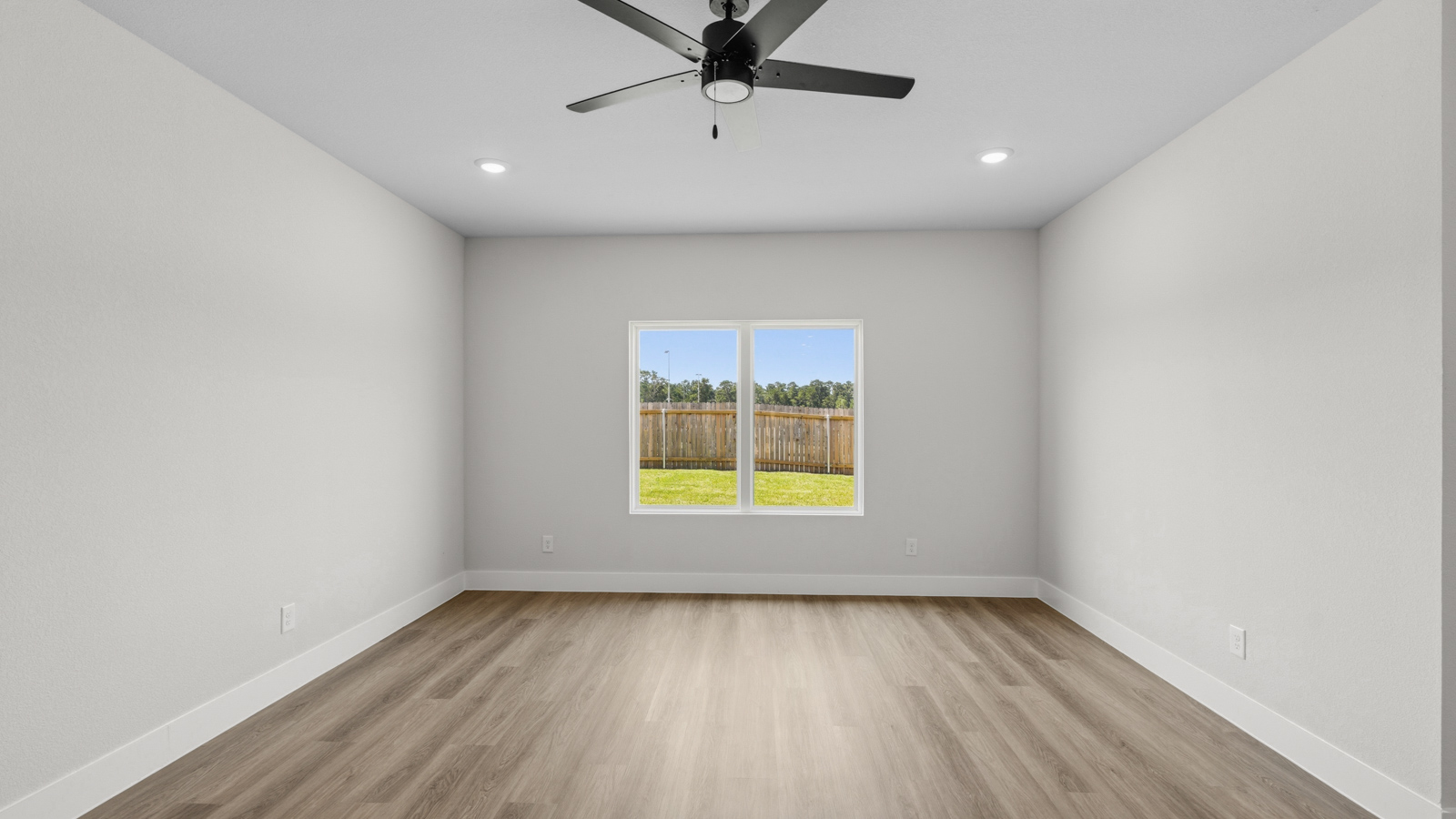 Study with stylish vinyl flooring