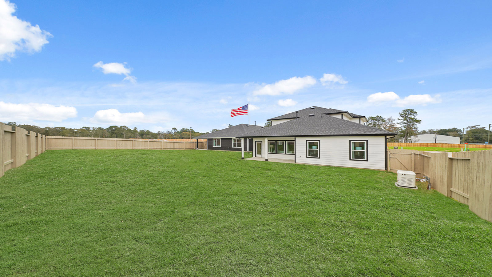 Fully Landscaped backyard