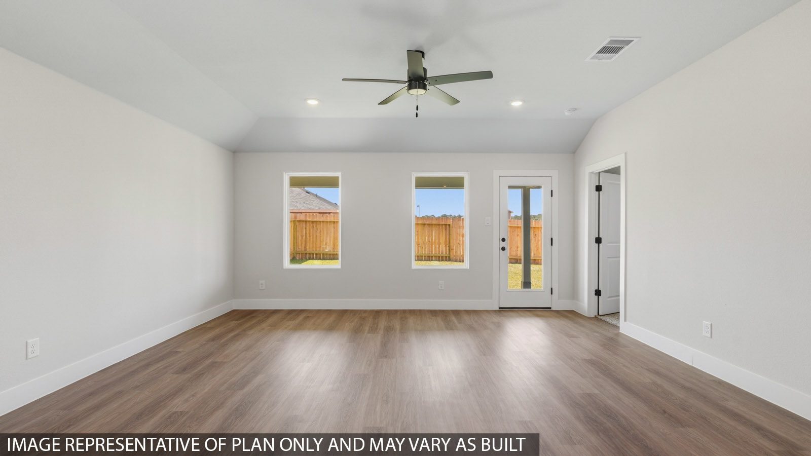 Study with stylish vinyl flooring