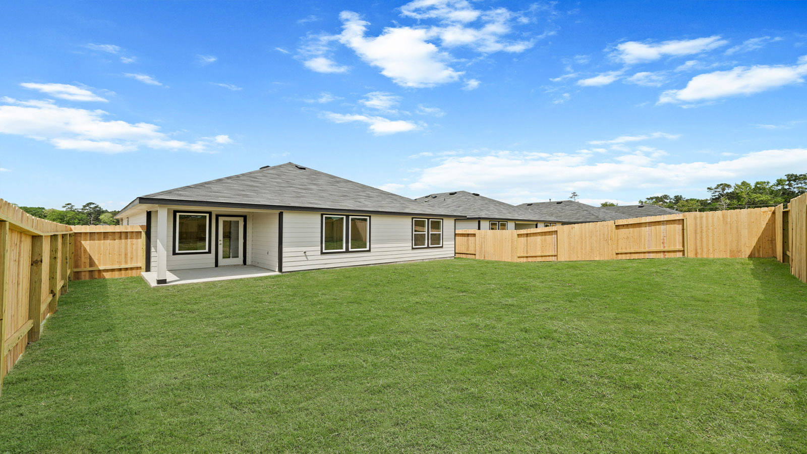 Fully Landscaped backyard