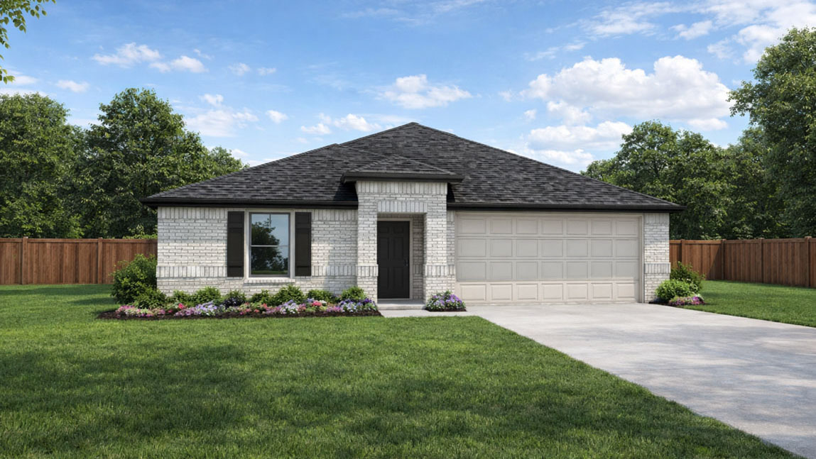 One story home with two car garage