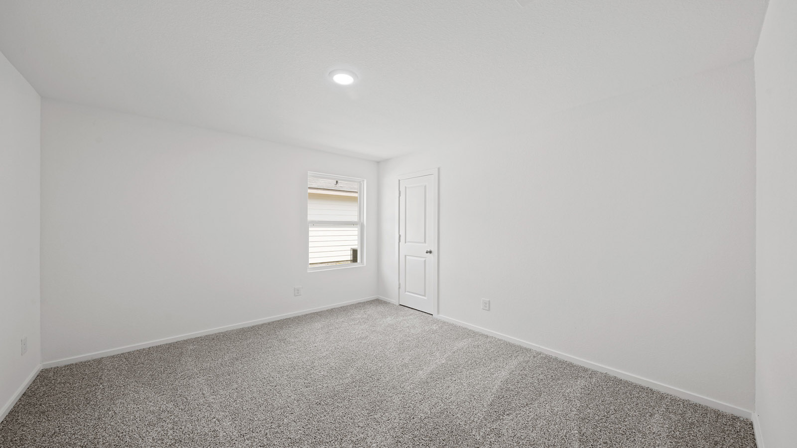 Secondary bedroom with carpet flooring