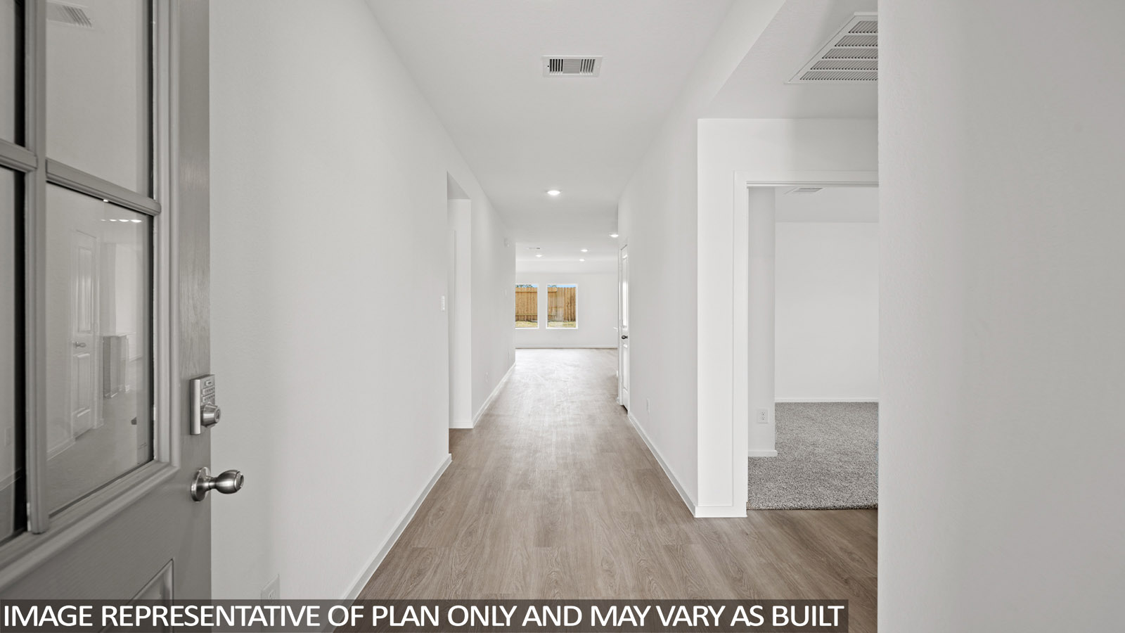 Entry hallway with vinyl flooring