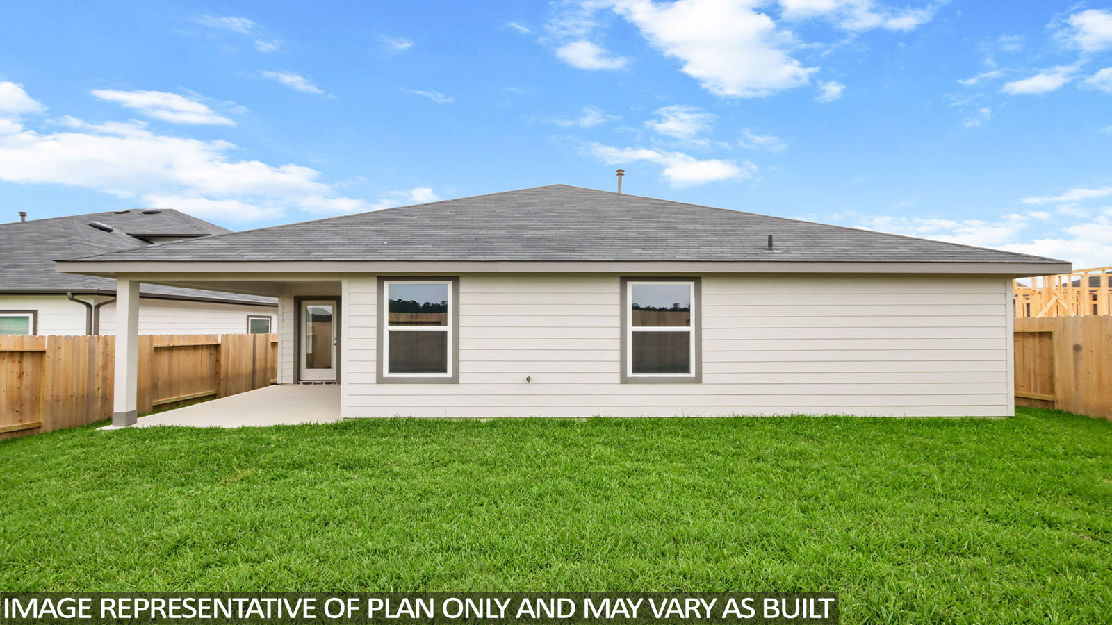 Welcome to the Lakeway/X40L floor plan, located in the Chapel Lakes community! This is a single-story house with four bedrooms, three bathrooms, a private study, a two-car garage. The house spans approximately 2,041 square feet.  As you enter the home, you will find the secondary bedroom, secondary bathroom, and study room next to the foyer. The secondary bedroom is positioned near the home entrance and is complete with carpet flooring, a bright window, and a tall closet. The secondary bathroom, finished with vinyl flooring and a tub/shower combo, lies in between the secondary bedroom and the study room.  The dining room, family room, and L-shaped kitchen lie at the end of the foyer. This open concept living and dining space makes this house perfect for hosting dinners or celebrations with family or neighbors. The kitchen is equipped with stainless-steel appliances, a tall pantry, and a kitchen island. Opposite the kitchen are the two secondary bedrooms and the secondary bathroom. Each bedroom has a bright window and a tall closet. The bedrooms are separated by the secondary bathroom, which is complete with vinyl flooring and a tub/shower combo.  The utility room is positioned opposite the primary bedroom and has space for a washer and dryer. The primary bedroom has carpet flooring and two bright windows that open to the back of the home. The primary bedroom opens to the primary bathroom, which has a double sink, a standing shower, and a separate toilet room. The primary bathroom leads to the walk-in closet, which has carpet flooring.  Exiting the home through the back patio, which is equipped with overhead lights and a place to relax.  You will love this home and the comfort it provides! Call for a tour today!