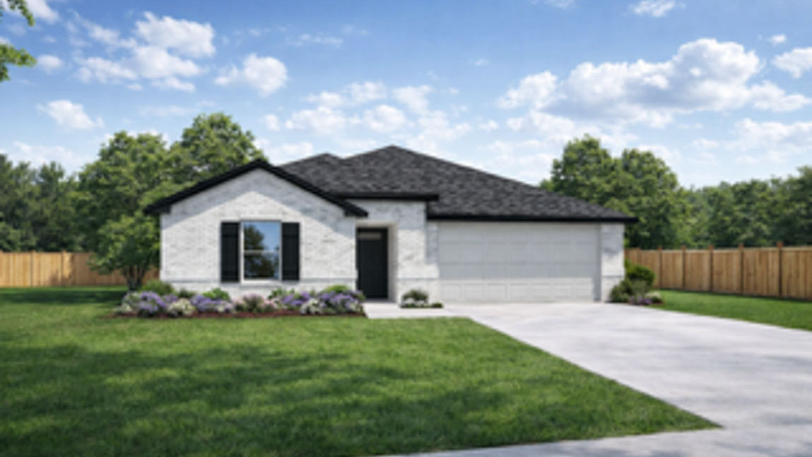 One story home with two car garage