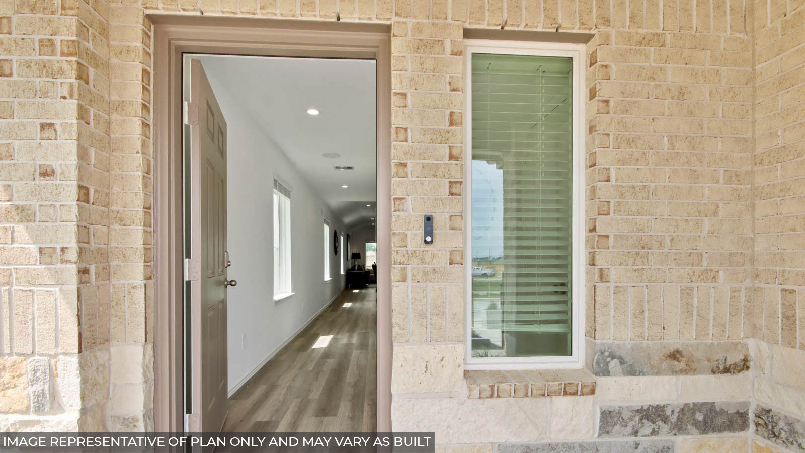 Entry hallway with vinyl flooring