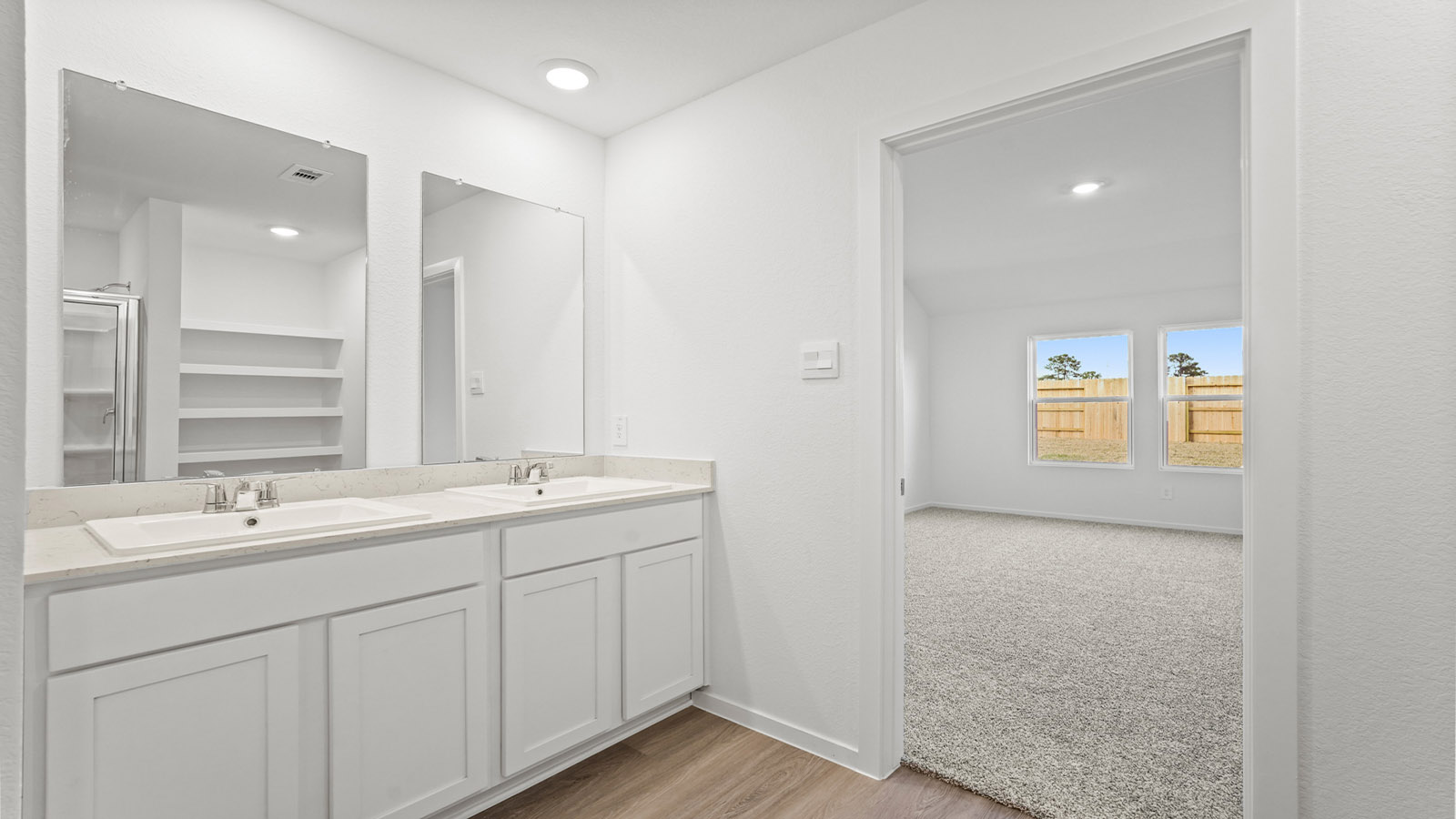 primary bathroom with stand up shower