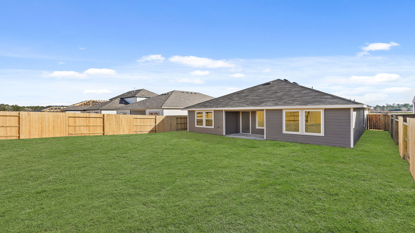 backyard with covered patio