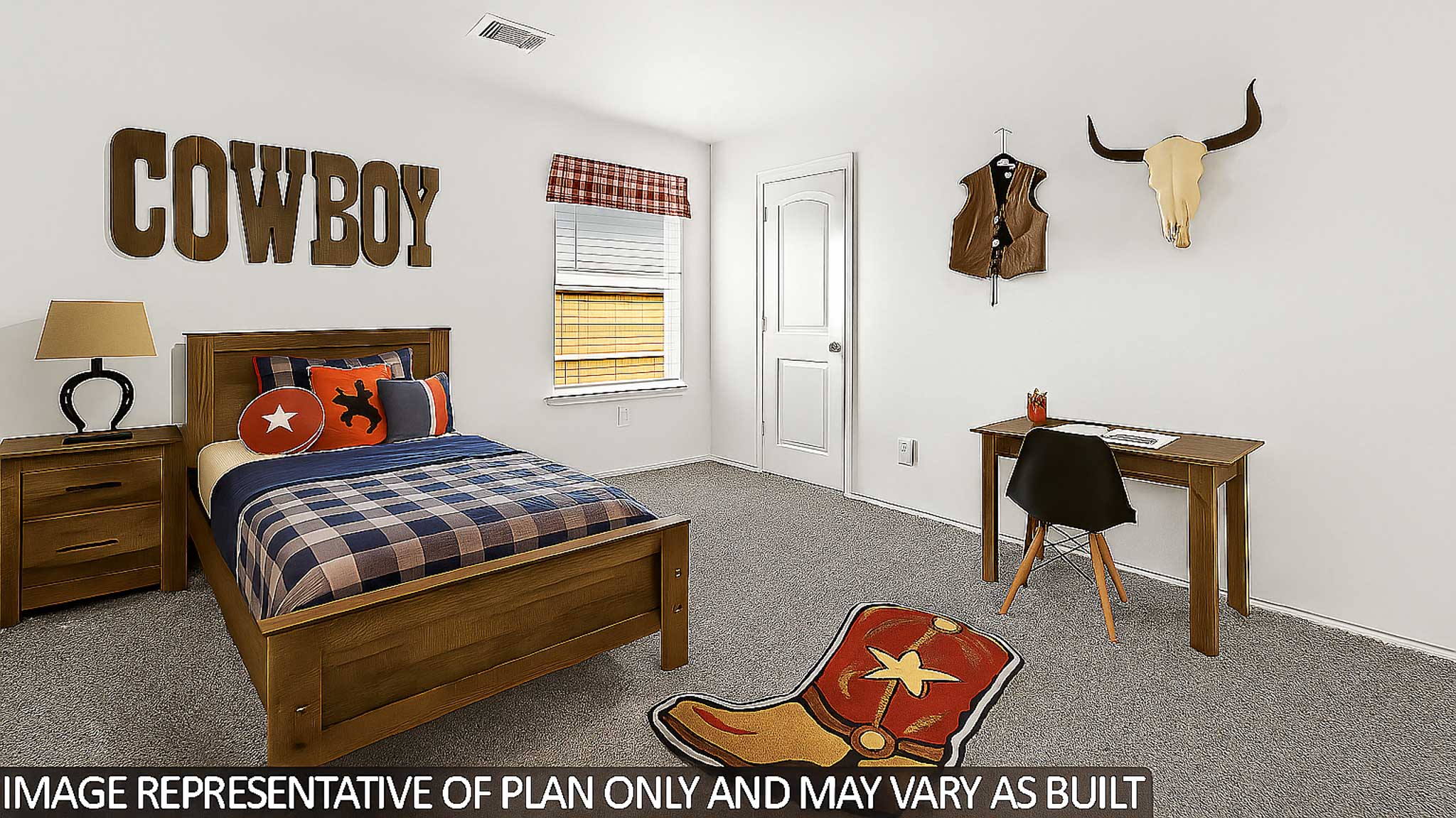 bedroo with carpet flooring