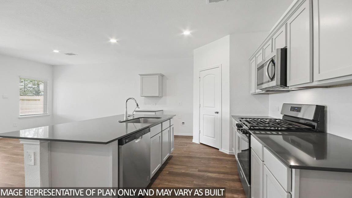 Kitchen with an island