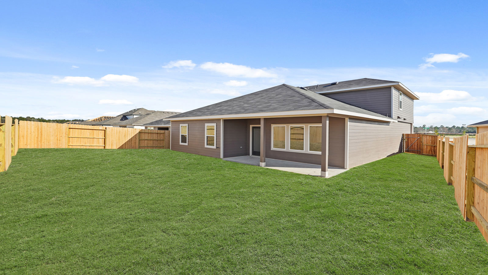 backyard with covered patio