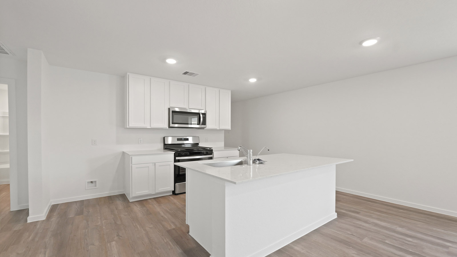 Kitchen with an island