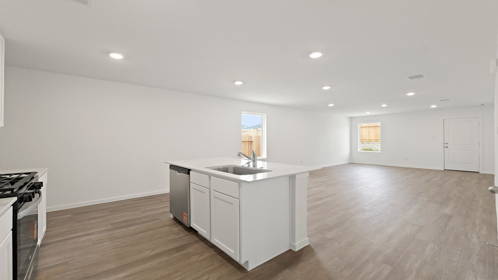 Kitchen with an island