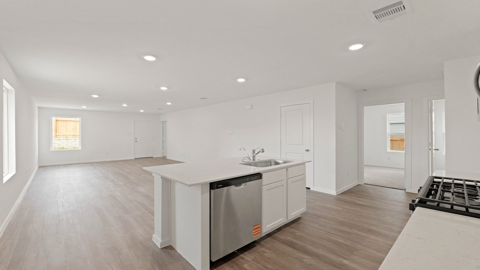 Kitchen with an island