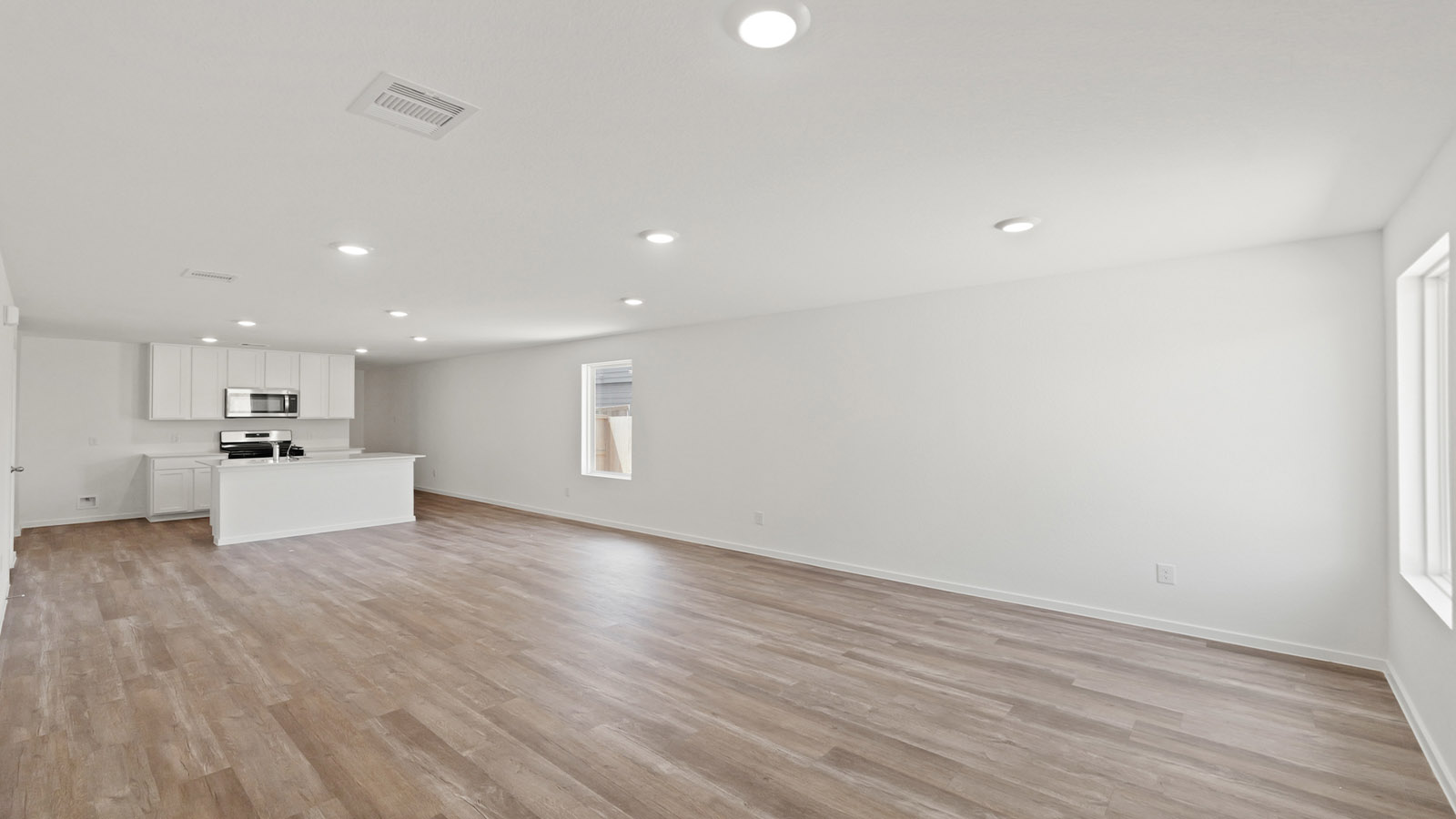 Kitchen with an island