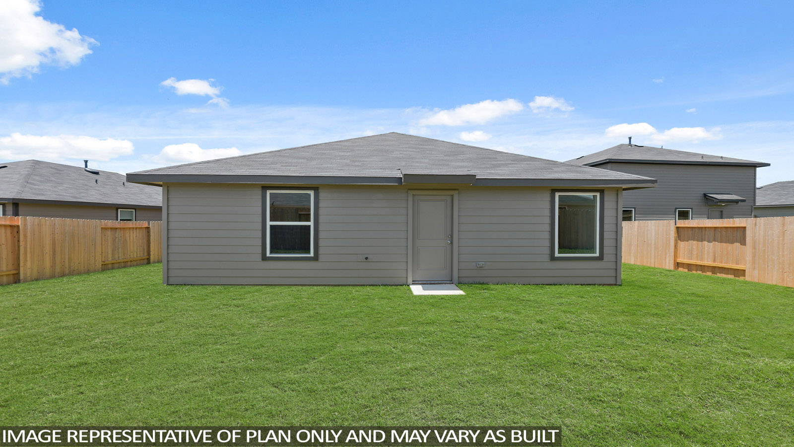 back of house with james hardie siding and glass back door