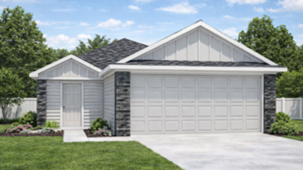 One story home with two car garage