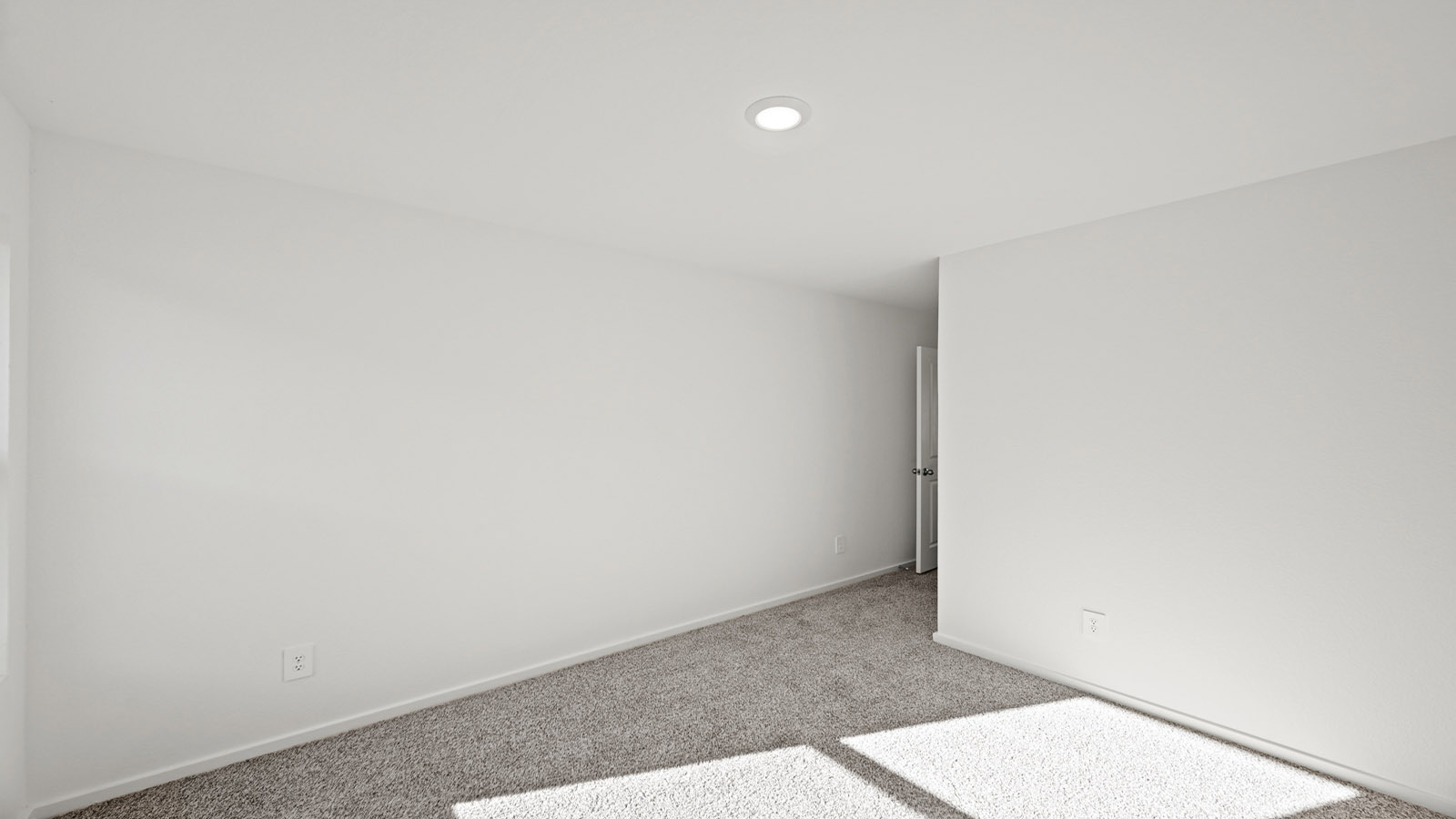 Secondary bedroom with carpet flooring