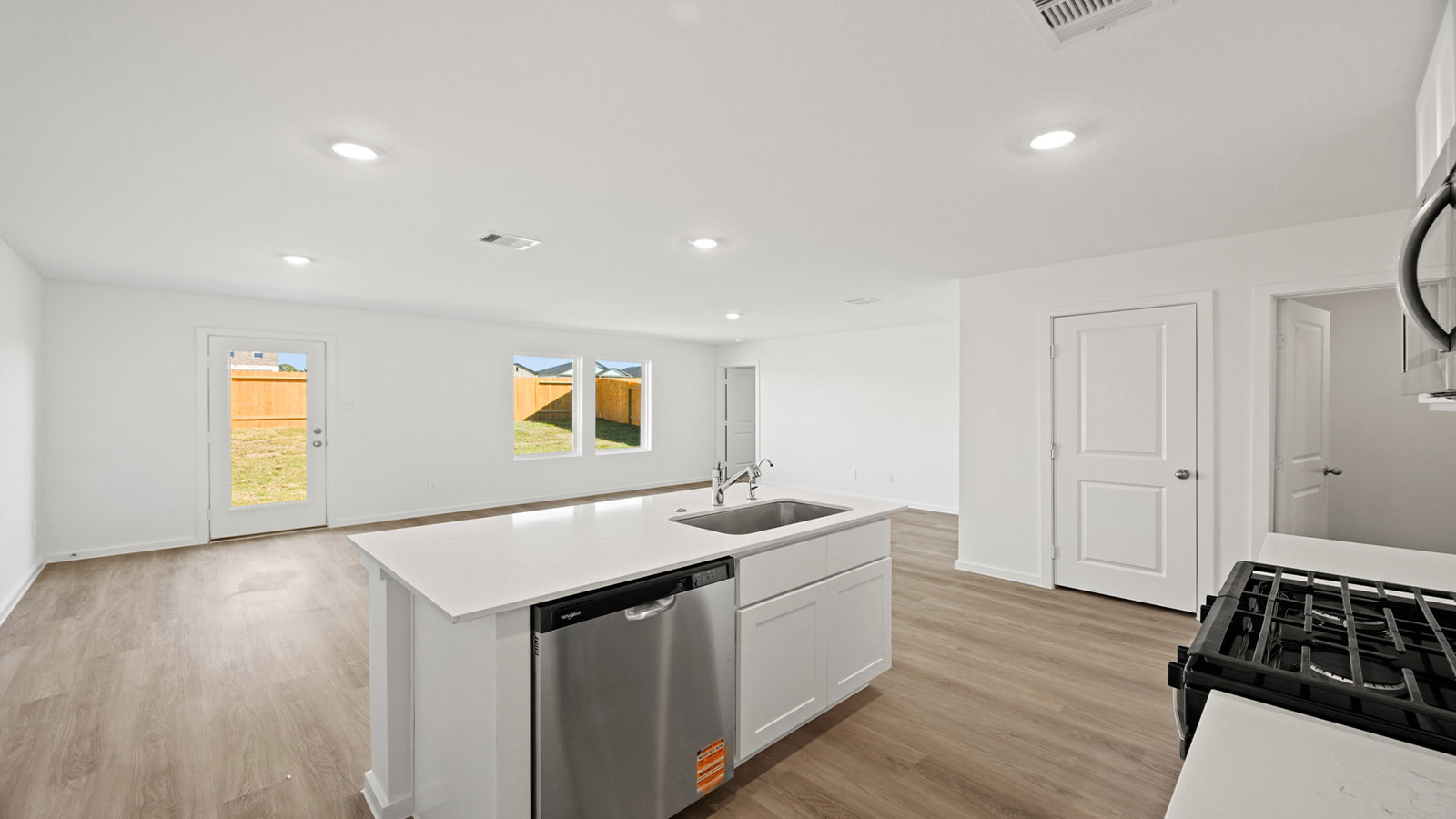 Kitchen with an island