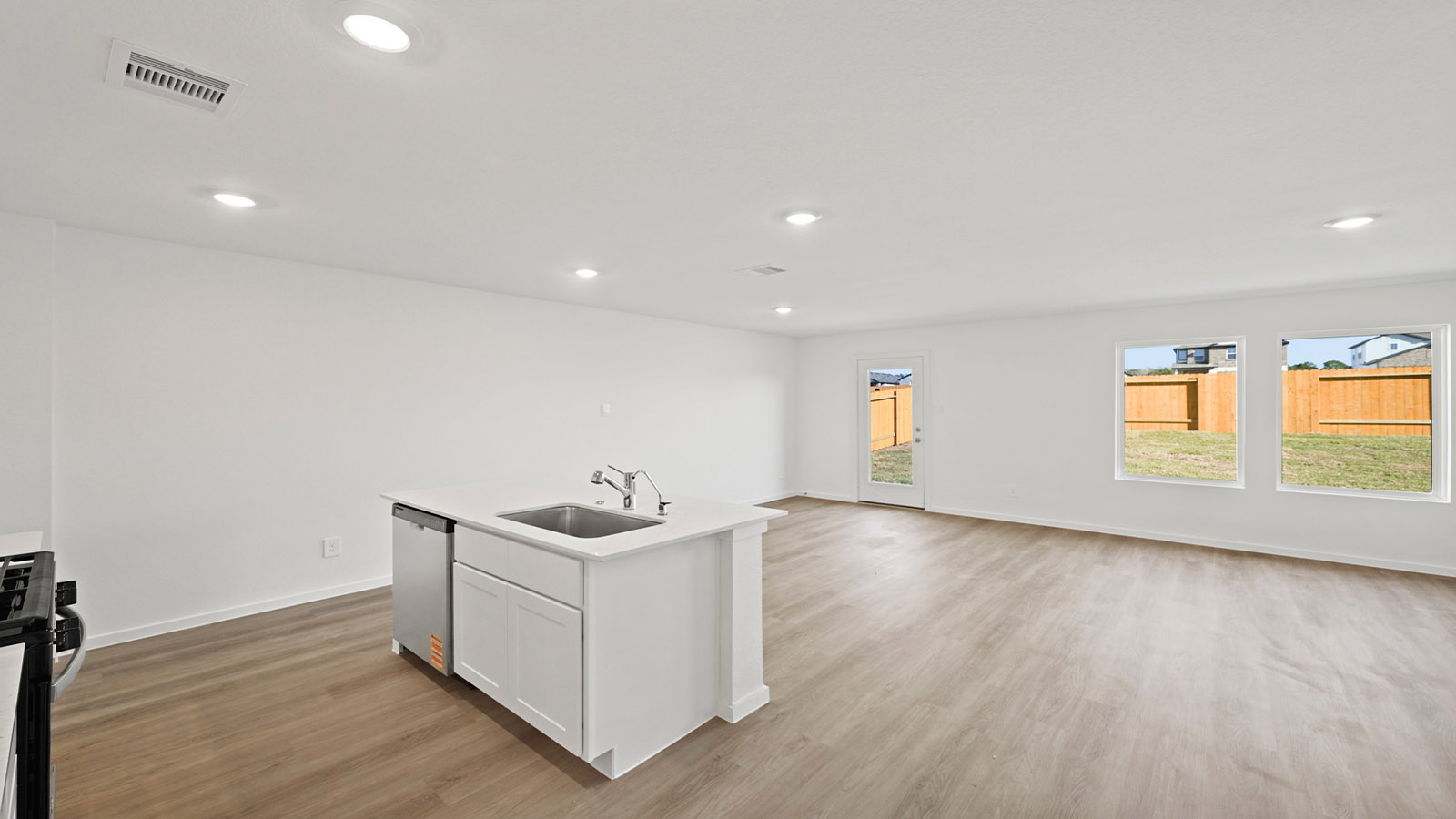 Kitchen with an island