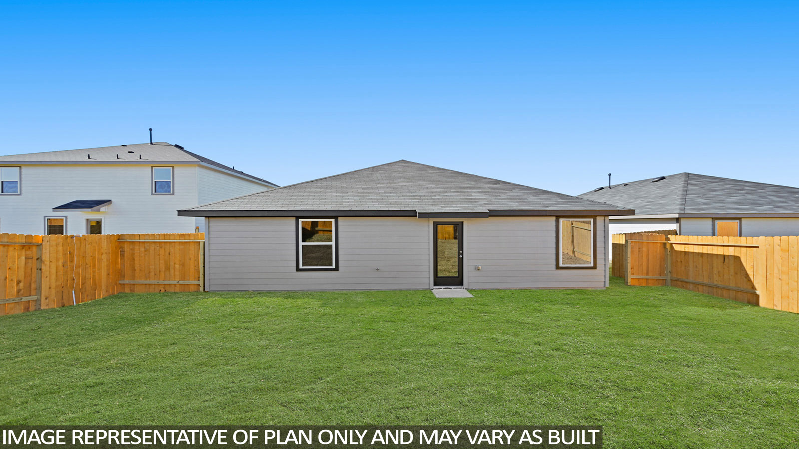 back of house with james hardie siding and glass back door