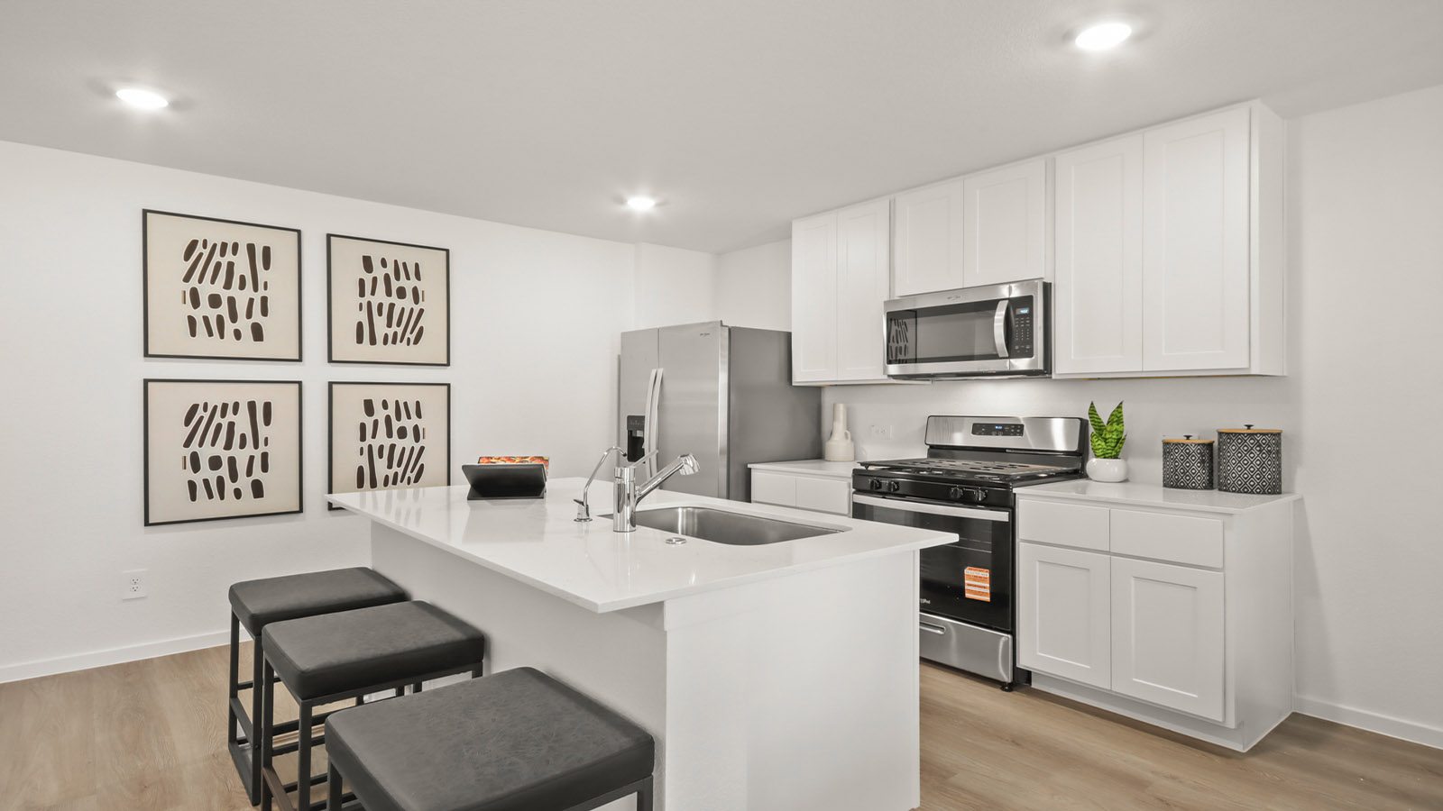 Kitchen with an island