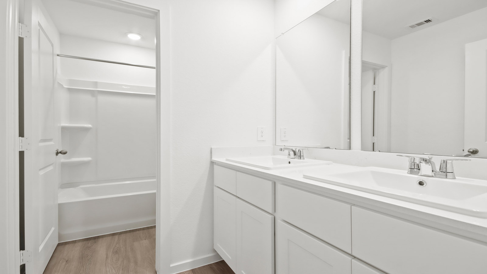 Primary bathroom with double sinks