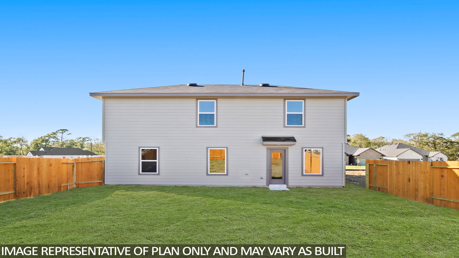 back of house with james hardie siding and glass back door