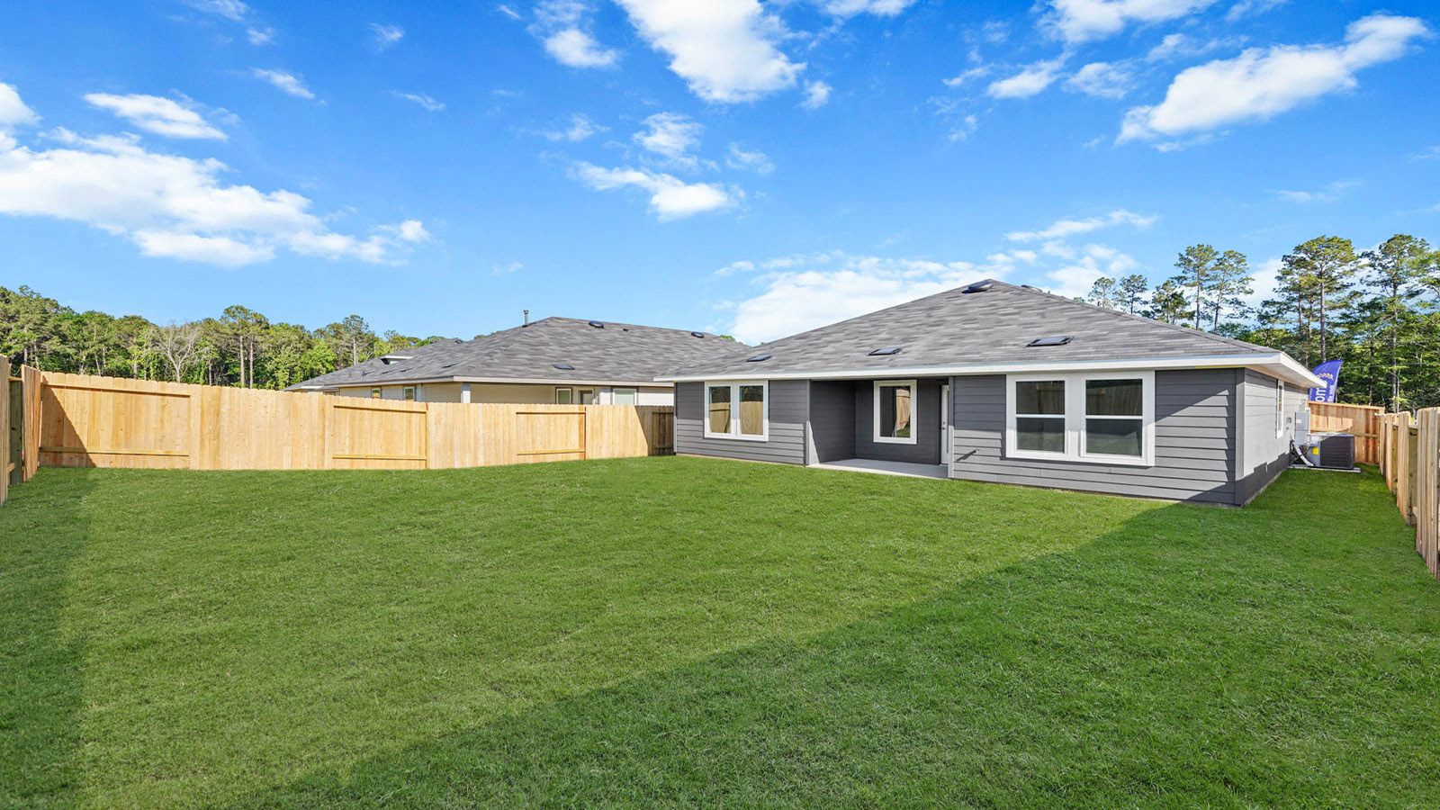 Fully Landscaped backyard