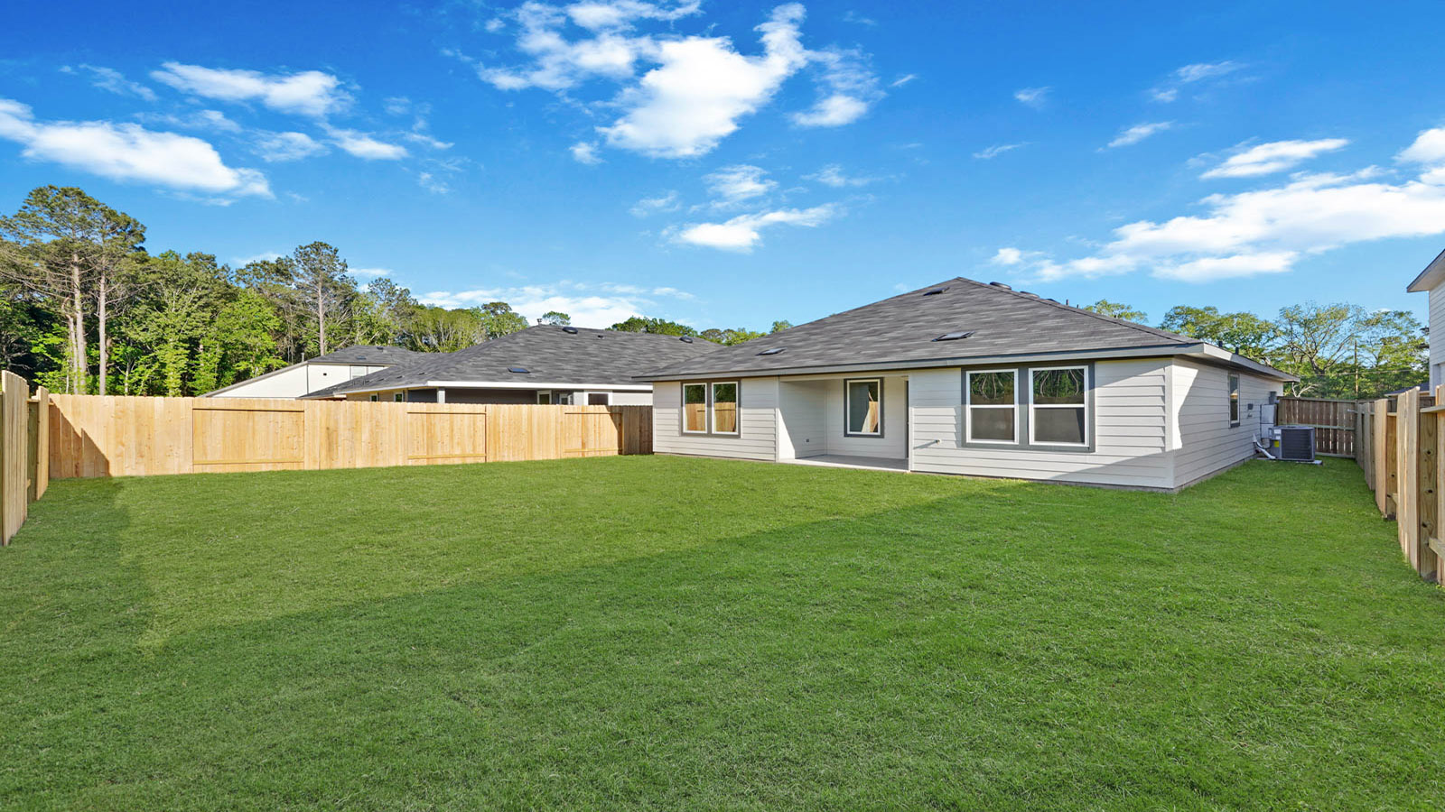 Fully Landscaped backyard