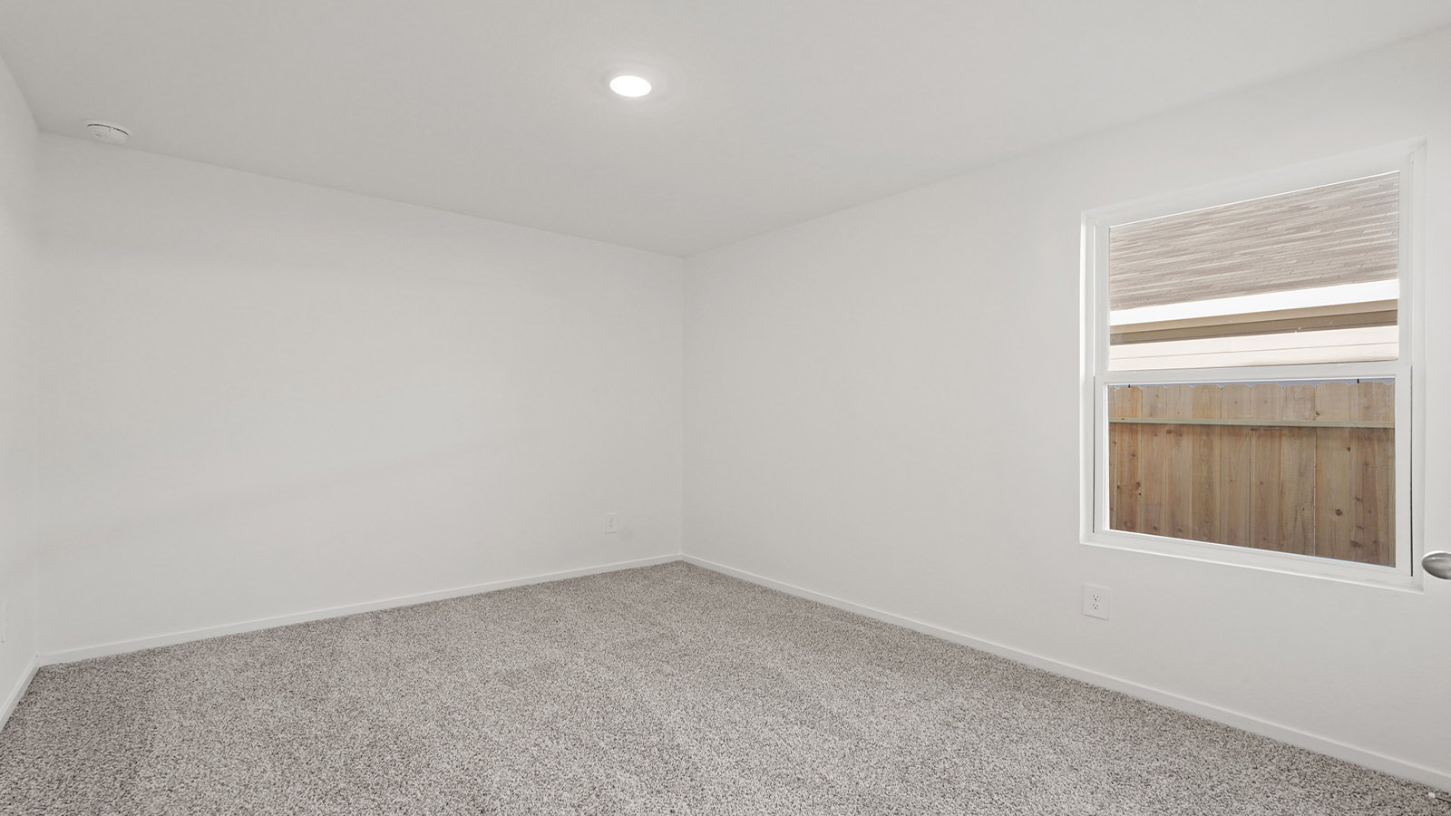 Secondary bedroom with carpet flooring