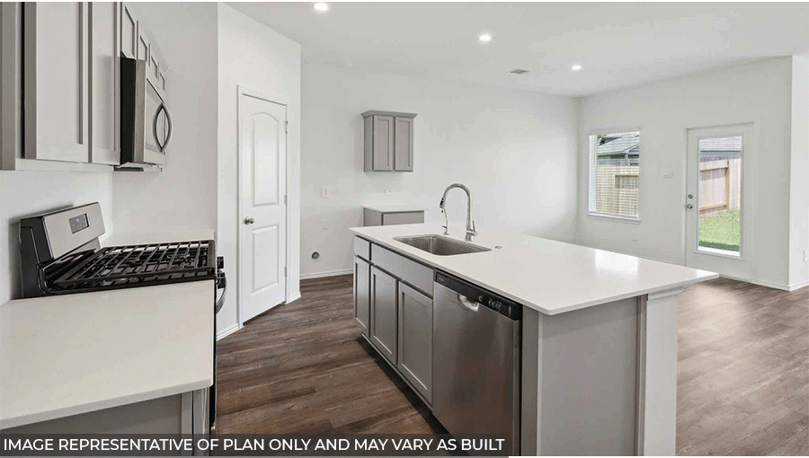 Kitchen with an island