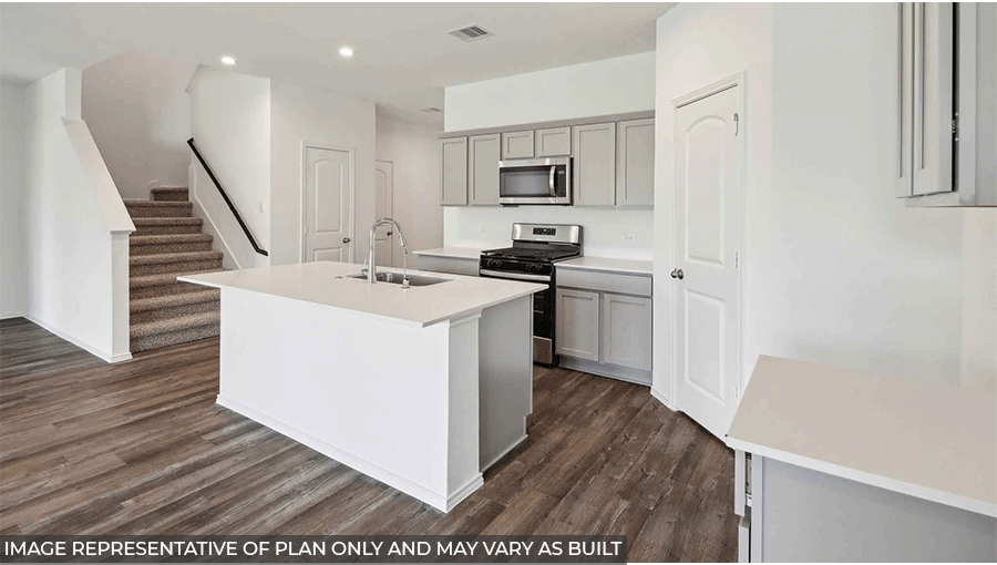 Kitchen with an island