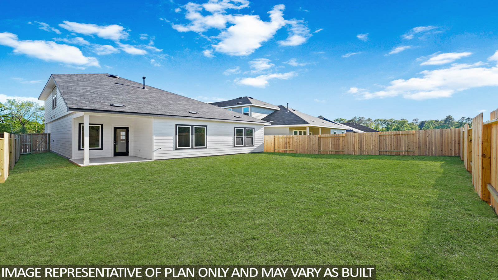 back of house with james hardie siding and glass back door