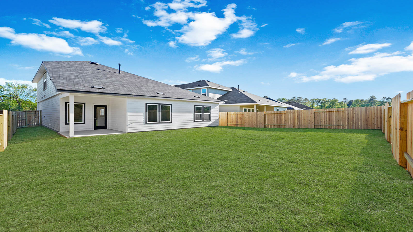 Fully Landscaped backyard