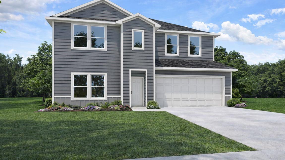 Two story home with two car garage