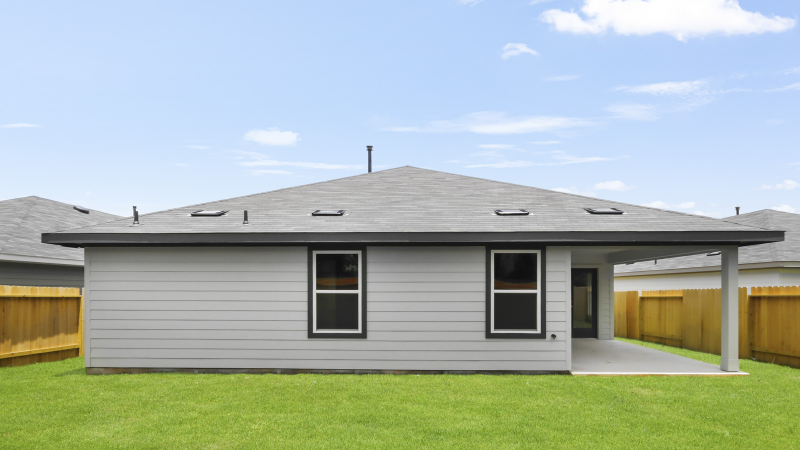 One story home with two car garage
