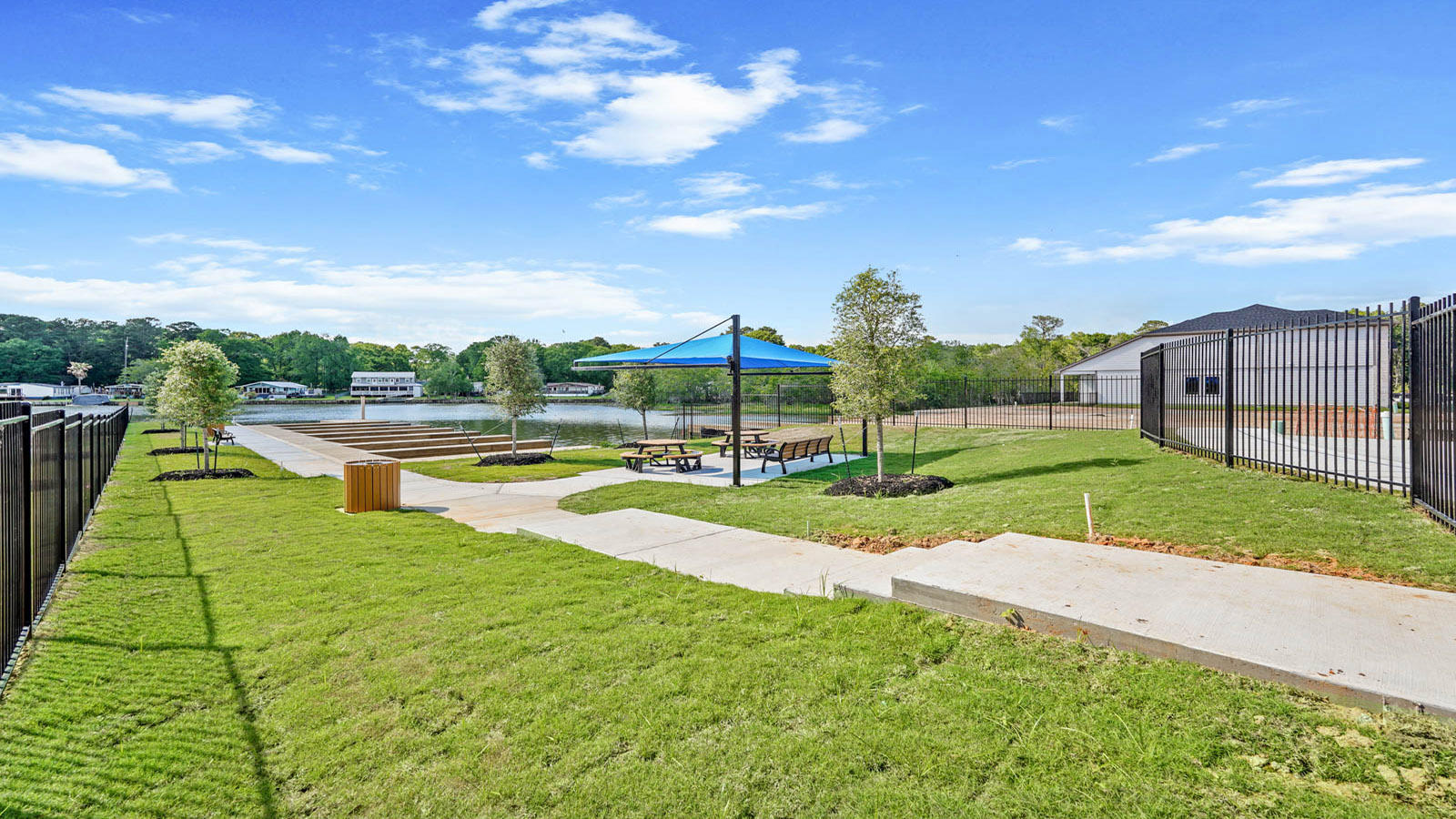 Walkway to boat docks