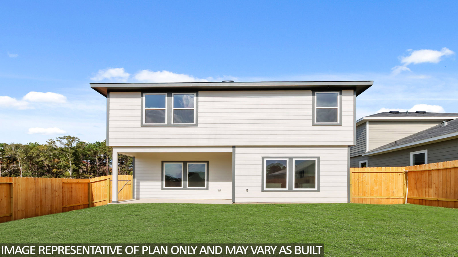 covered patio with overhead lighting