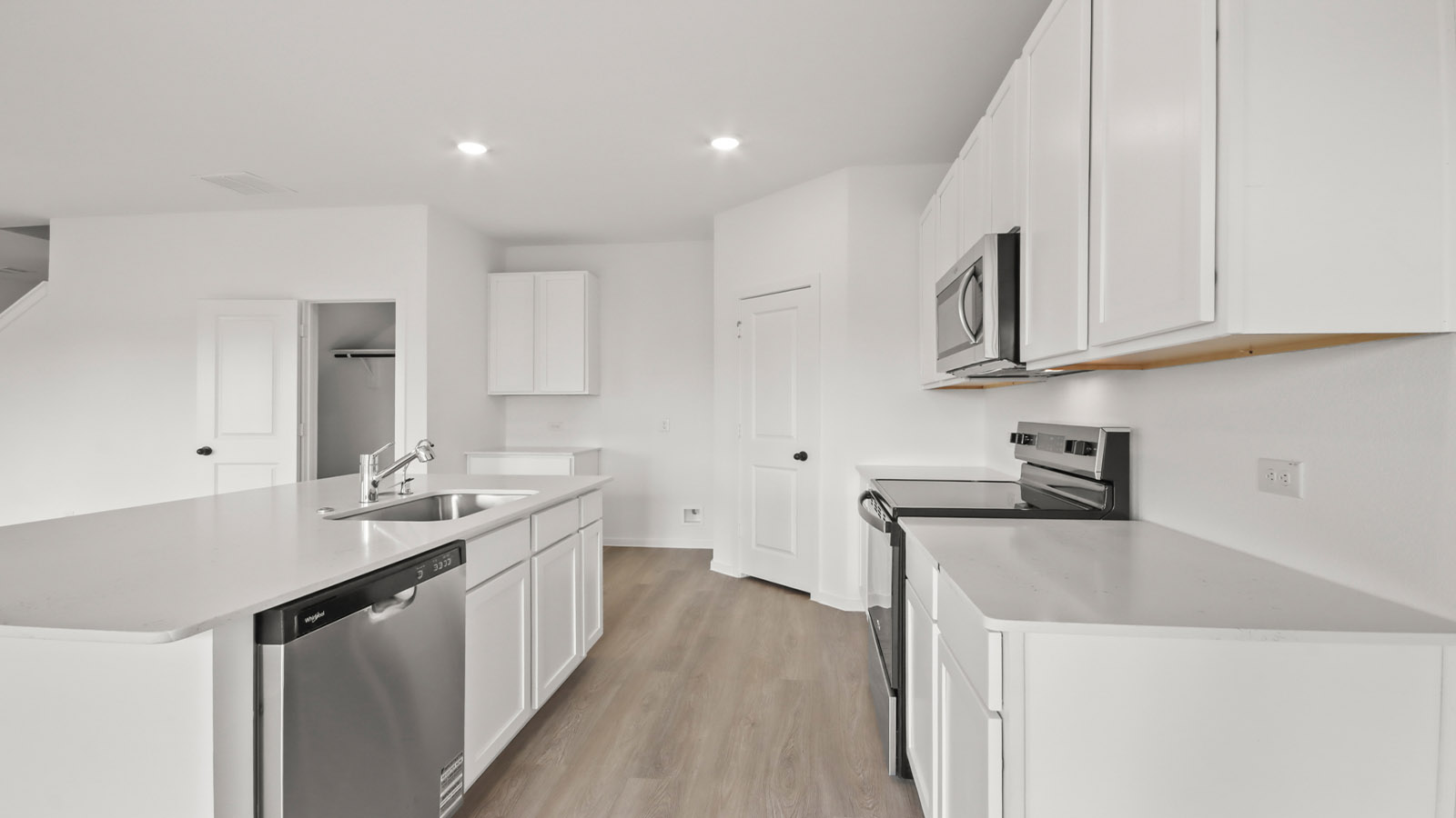 Kitchen with an island