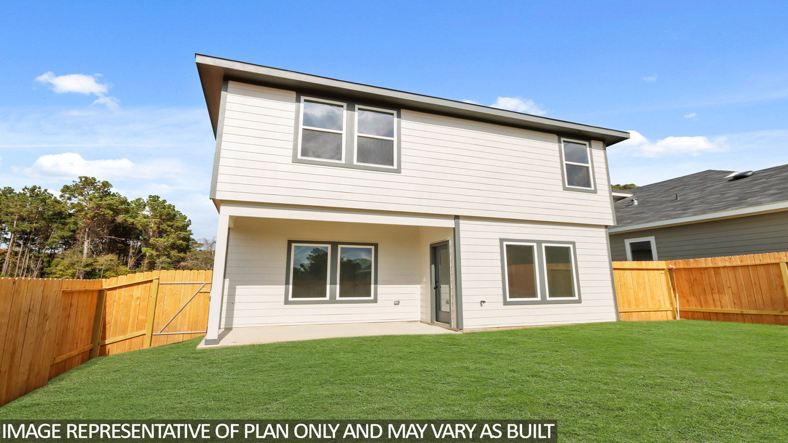 covered patio with overhead lighting