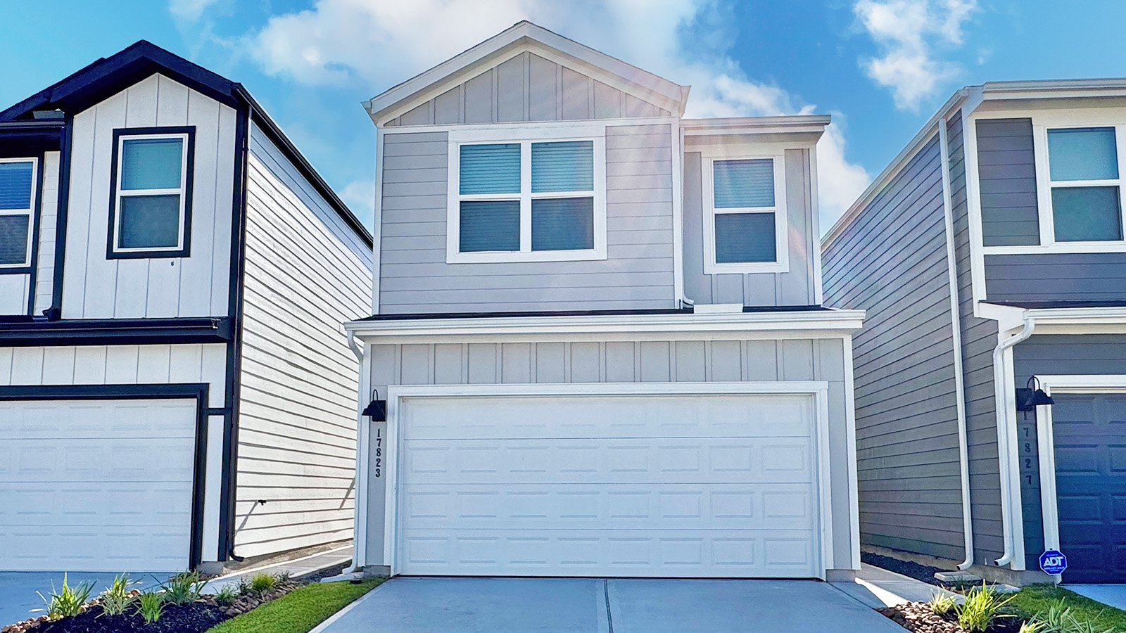 Two story home with two car garage