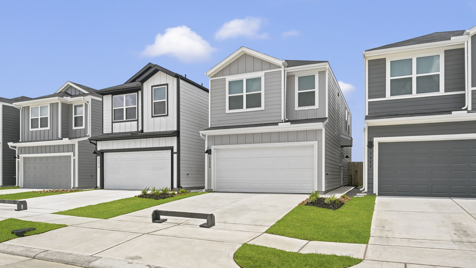 two story home with 2 car garage