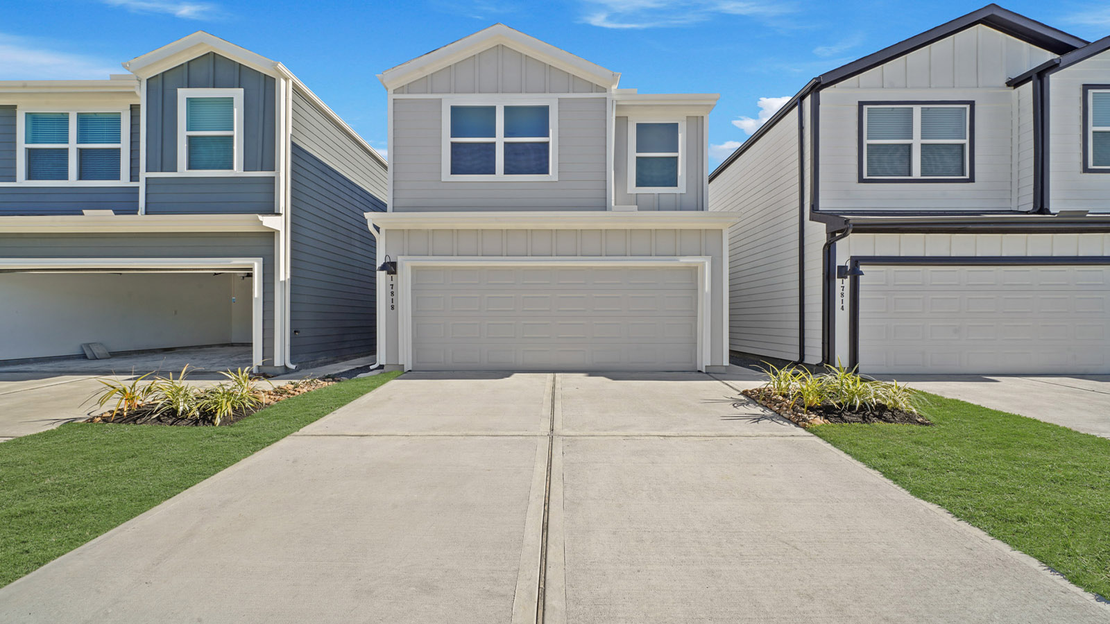 Two story home with two car garage